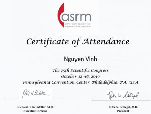Certificate Of Nguyen Vinh Asrm19