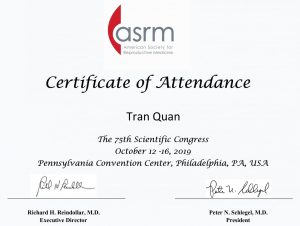 Certificate Of Tran Quan Asrm19